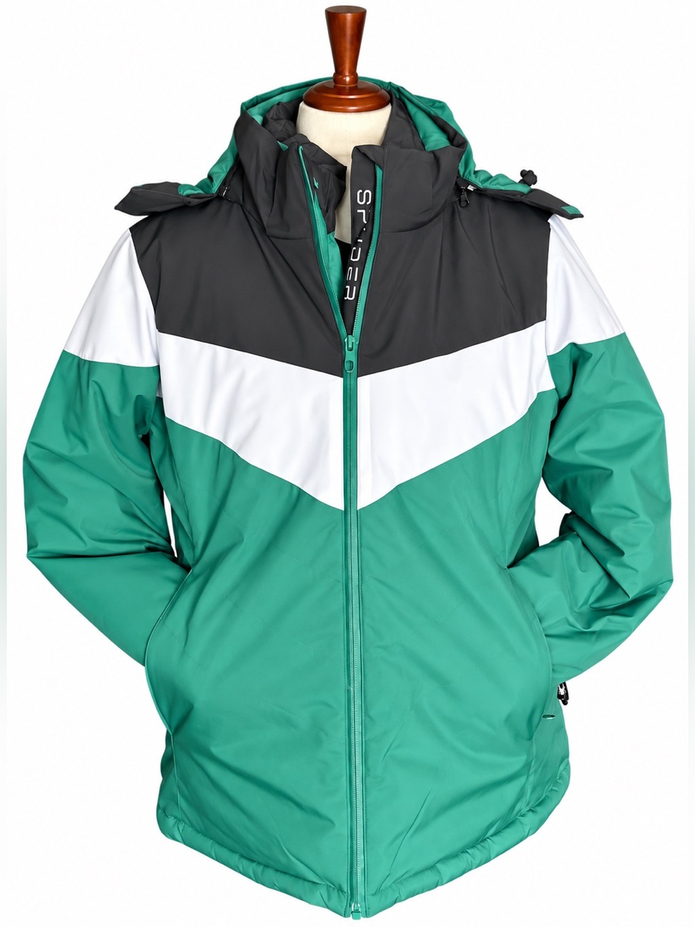 NWT Spyder Women’s XL 3-in-1 Ski Jacket Sea Glass Waterproof Winter Coat
